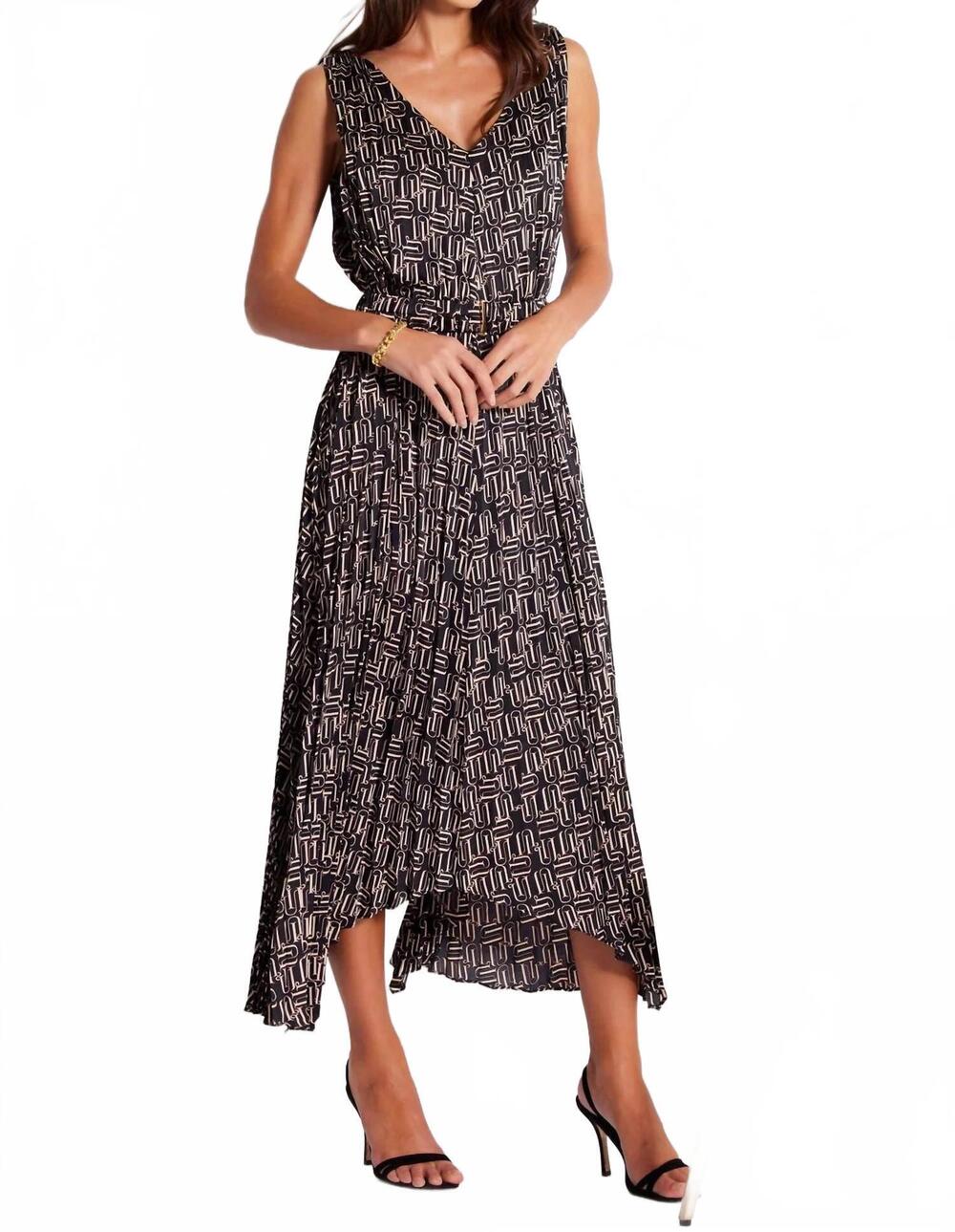 NEW BISHOP + YOUNG highbrow pleated dress in black